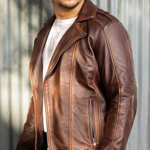 New Style 2026 <b>Men</b> <b>Leather</b> <b>Jacket</b> Genuine Cowhide <b>Leather</b> <b>Jacket</b> High Quality OEM Supplier - Product Image 3