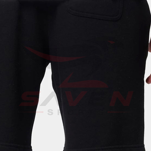 Shorts décontractés noirs pour hommes, taille élastique, couleur unie, fabriqués au Pakistan, collection 2026 – Confort optimal - Product Image 5