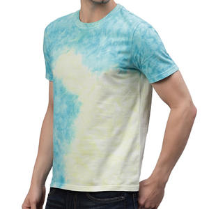 Camiseta de algodón con cuello redondo para hombre al por mayor, personalizada con efecto Tie-Dye, manga corta, estilo urbano, estampado completo, marca privada, suministro OEM ODM - Product Image 2