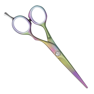 Tijeras para cortar el cabello con estructura ligera para mayor movilidad, tijeras profesionales de barbero con acción de corte suave. - Product Image 3