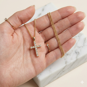 10K <b>Gold</b> Plated Wholesale Custom Jesus Cross <b>Pendants</b> Necklace Natural Brilliant Christian Religious Jewelry Fine <b>Pendants</b> Charm - Product Image 3