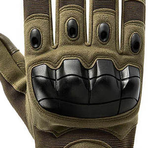 Guantes de alta calidad con protección completa para los dedos, color verde oliva, transpirables, con malla protectora en la palma, para hombres, para uso en exteriores, para motociclismo. - Product Image 6