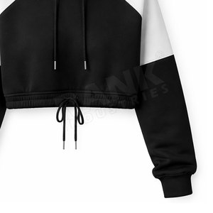Hoodies pour femmes, livraison directe d'usine, qualité supérieure, tissu respirant, hoodies courts pour femmes - Product Image 6