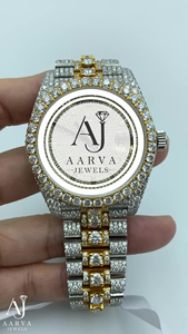 AARVA JEWELS กลไกมิโยตะสุดหรูสแตนเลสสตีลกลม 40 มม. อนาล็อกควอตซ์ 20 มม. สายนาฬิกาแฟชั่นสำหรับทุกเพศ - Product Image 2