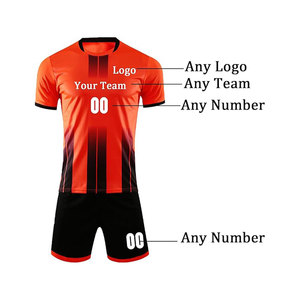 Uniforme de Fútbol Transpirable de Manga Corta, 100% Poliéster, Nombre del Equipo Personalizado, para Primavera/Verano/Otoño - Product Image 2