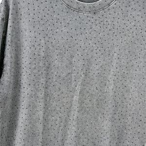 T-shirts personnalisés pour hommes, 100% coton épais, coupe oversize et carrée, style vintage, épaules tombantes, haute qualité, streetwear, été, en tissu peigné - Product Image 3