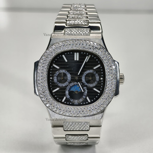 Reloj de Pulsera para Hombre, Estilo Hip Hop, de Acero Inoxidable Antiguo de 41 mm, Movimiento Mecánico de Lujo, Resistente al Agua hasta 100 Bares, Venta al por Mayor OEM - Product Image 1