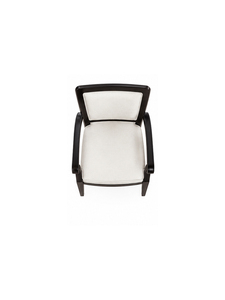 Fauteuil en bois traditionnel avec assise et dossier rembourrés en tissu pour salle à manger, usage domestique, 50x50x97CM - Product Image 3