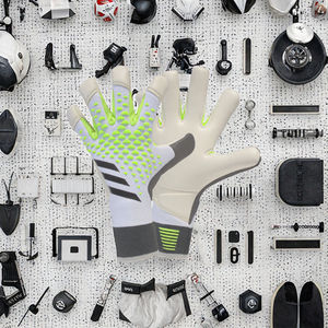 Gants de gardien de but de football professionnels de haute qualité, respirants, en cuir PU, latex, silicone, à doigts complets, antidérapants, avec fermeture à lacets AGS - Product Image 2