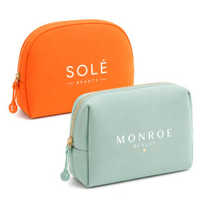 Waterproof Neoprene Travel Makeup Bags, Custom Logo Printed Wash Pouches for Beach & Gym, Durable Cosmetic Bag Supplies - Product Image 3