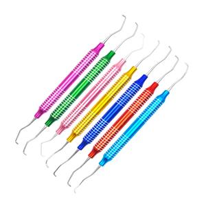 Kit de sculpture composite réparateur 7 pièces, manuel, avec embouts de précision à double extrémité, revêtement poli anti-reflet, certifié CE, dentaire - Product Image 6