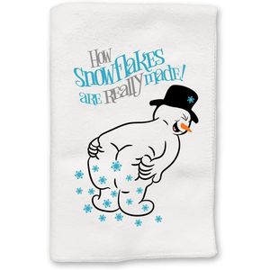 Toallas Decorativas Navideñas para Cocina y Baño, Diseño Invernal con Copos de Nieve y Muñeco de Nieve, Cómo se Hacen los Copos de Nieve - Product Image 1