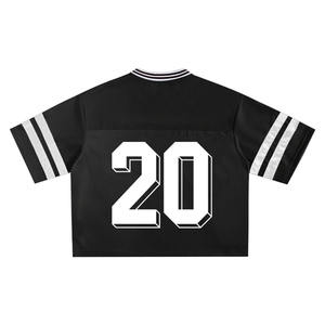 Camiseta de malla vintage deportiva americana oversize de corte cropped y holgado, de manga corta y ajuste regular, para aficionado al fútbol americano, para hombre - Product Image 2