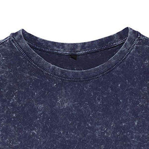 T-shirt pour homme en coton polyester à lavage acide, entièrement personnalisable avec logo sur le devant, respirant et à séchage rapide - Product Image 3