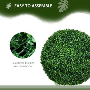Set di 2 Alberi di Bosso Sferici da 50 cm, Piante Artificiali per Interni ed Esterni, Decorazioni per Casa, Ufficio e Soggiorno - Product Image 5