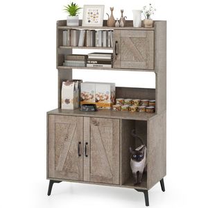 1 Pezzo Grande Lettiera per Gatti con Ripiani Espositivi e Contenitori - Accessorio Premium per il Comfort Felino - Product Image 1