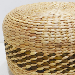 Tabouret tressé en jacinthe d'eau, mobilier d'assise naturel, personnalisé, léger, pour salon de ferme et d'hôtel - Product Image 4