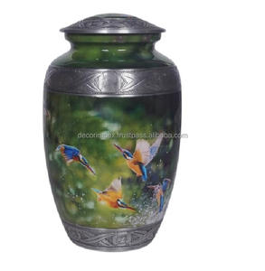 Urna de imagen Urna de cremación de metal decorativa antigua Premium Urna conmemorativa Durable con diseño pulido a precio al por mayor - Product Image 4