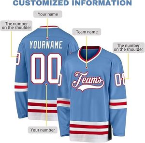 Camiseta de Hockey sobre Hielo Transpirable, 100% Poliéster, Ajustada, Unisex, para Adultos - Product Image 6