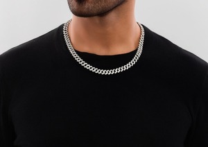 Collar de Cadena Cubana de Oro Pesado con Diamantes para Hombre, Estilo Urbano de Lujo, Certificado IGI, para Boda y Compromiso, de Proveedor Indio - Product Image 4