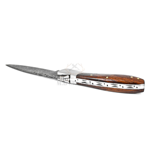Cuchillo de bolsillo de acero de Damasco al por mayor DD-FK-WH902, hoja afilada hecha a mano con mango de palisandro exótico, cuchillo EDC para exteriores - Product Image 4