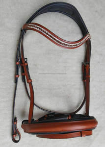 Bride en cuir souple de haute qualité pour cheval disponible en plusieurs couleurs et tailles - Product Image 3