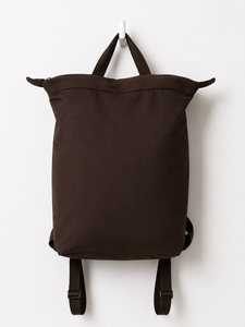 Brown Roll Top Student <b>Backpack</b> Lightweight <b>Laptop</b> Bag School Travel Daypack for daily use - Product Image 1