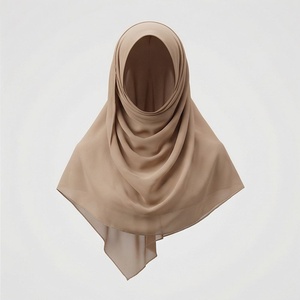 Hiyab de Chifón de Color Sólido para Mujer, Transpirable, para Uso Diario, Pañuelo Étnico de Oriente Medio - Product Image 1