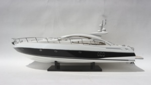 Maquette de Yacht à Moteur en Bois Faite à la Main, Art Moderne Autoportant, Objet de Collection, Forme Personnalisée, Artisanat Sculpté - Product Image 2