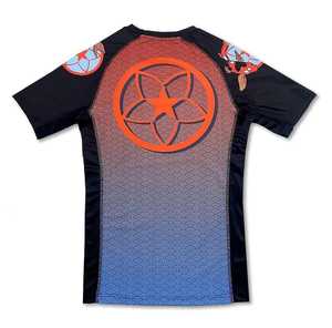 T-shirt de compression personnalisé à manches courtes avec logo de surf, MMA, BJJ, sublimé, Rashguards de Jiu Jitsu, créez votre propre Rash Guard personnalisé - Product Image 4
