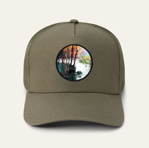 Casquette de camionneur personnalisée avec logo en patch tissé, dos en maille verte, multicolore, unisexe, pour les sports de plein air, la pêche, la publicité, vente en gros - Product Image 3