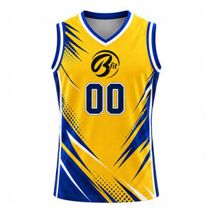 Camisetas de baloncesto personalizadas, camiseta deportiva sin mangas 100% poliéster, nombre del equipo bordado, número del jugador, talla grande - Product Image 2
