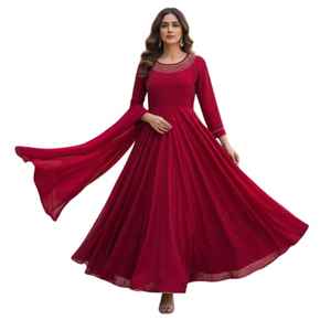 Traje Pakistaní, Vestido para Mujer Estilo Indio, Vestido Musulmán para Mujer, Material de Calidad de Exportación - Product Image 1