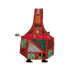 Bolso de Hombro Étnico Bordado con Forma de Guitarra para Mujer, Bolso Bohemio Hecho a Mano, Bolso de Moda Tradicional para Viajes y Compras - Product Image 3