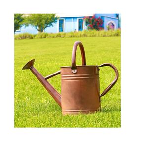 Vintage Galvanized Steel Watering Can for Outdoor Plants Gallon Metal Copper Finish Gardening Watering Can with Long Spout - Product Image 6