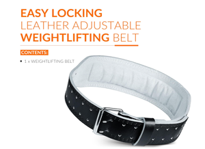 Cinturón de Levantamiento de Pesas de Cuero Premium – Soporte Resistente para Sentadillas, Peso Muerto y Estabilidad del Core - Product Image 3
