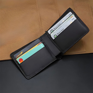 Black Genuine <b>Leather</b> Bifold <b>Wallet</b> <b>Men</b> Inside Zipper Coin Compartment Clear Id Window <b>Card</b> Holder Cash Animal Pattern Top Purse - Product Image 3