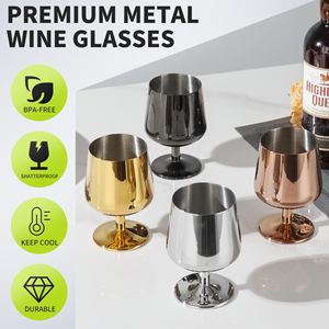 Verre à vin en acier inoxydable de haute qualité, portable, durable, incassable et isolé, idéal pour les fêtes - Product Image 5