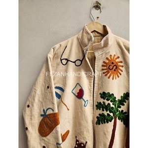Chaqueta de terciopelo hecha a mano con diseño de bordado floral, forro de algodón Suzani, abrigo unisex de secado rápido. - Product Image 4