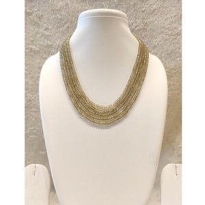 Magnifique collier Mala en laiton de qualité supérieure avec perles multicouches, étincelant et tendance, pour femme, idéal pour les soirées. - Product Image 1