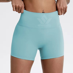 Women's High Waist <b>Seamless</b> Breathable Yoga <b>Shorts</b> Four Way Stretch Spandex Polyester Elastic Waist <b>Gym</b> Workout Fitness - Product Image 1