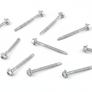 PDC Self-Drilling Screws Washer Head Zinc/Hot-Dip Galvanized Carbon Steel Metric/Inch Standard <b>Deep</b> Coarse Thread Full-Length - Product Image 1