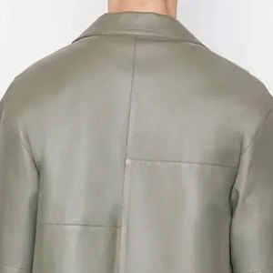 Camisas de Moda Masculinas de Invierno OEM, Transpirables, al por Mayor, de Piel de Cordero Genuina, Camisa Formal de Vestir, Precio de Fábrica, Personalizadas - Product Image 4