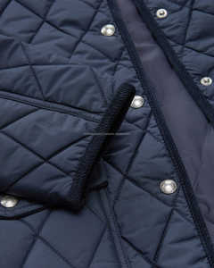 Chaqueta Acolchada para Mujer, Color Verde Oliva, Cuello Camisero, Manga Larga, Relleno de Poliéster, Otoño, Largo Regular, Cierre de un Solo Botón - Product Image 3