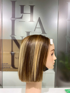 Prix usine Bonestraight 100% brut vierge vietnamien perruques de cheveux humains dentelle Piano couleur marron Super Double dessiné Extensions de cheveux - Product Image 6