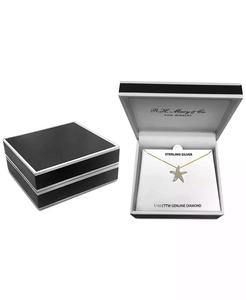 Collar Colgante Estrella de Mar Diamante 18 "(1/10 CT. T. W.) en plata esterlina chapada en oro de 14k | Macy's - Product Image 2