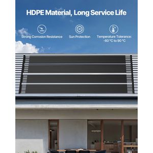 Pannelli Solari per Piscina in HDPE 2,75 x 20 piedi (2 Pezzi) - Riscaldatore Solare Durevole e Resistente alle Intemperie con Accessori Completi - Dimensioni Universali - Product Image 2