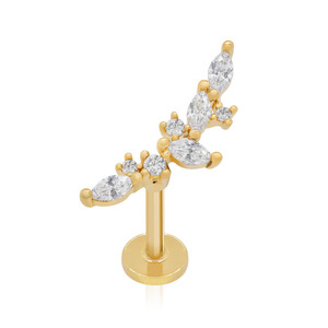 Pendientes de Diamantes Cultivados en Laboratorio con Corte Marquesa de Oro Sólido de 14k, Venta al por Mayor Directa de Fábrica, Joyería Fina, Pendientes de Diamantes de Laboratorio - Product Image 2