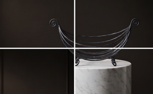 ตะกร้าเก็บผลไม้แบบแขวนลวดเหล็กสีดำ ตะกร้าใส่ขนมปังโลหะตกแต่ง ที่วางบนโต๊ะครัว - Product Image 5
