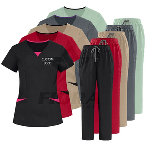 Tenues d'uniformes médicaux de qualité stable pour femmes, ensembles de gommages et de pantalons de jogging à manches courtes pour salons de beauté et hôpitaux - Product Image 1